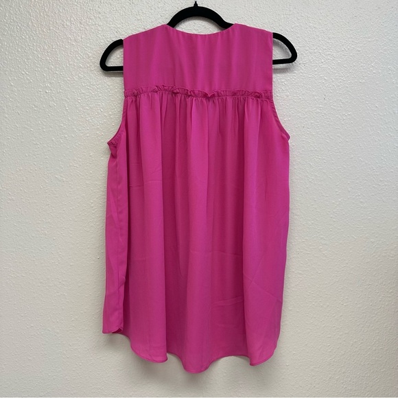 Everleigh Pink Sleeveless Blouse with Ruffles Size L - Picture 6 of 6